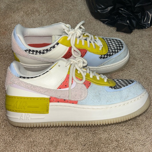 Nike Air Force 1 Shadow Multi-Color DM8076-100 Women's Size 10 - Picture 1 of 7